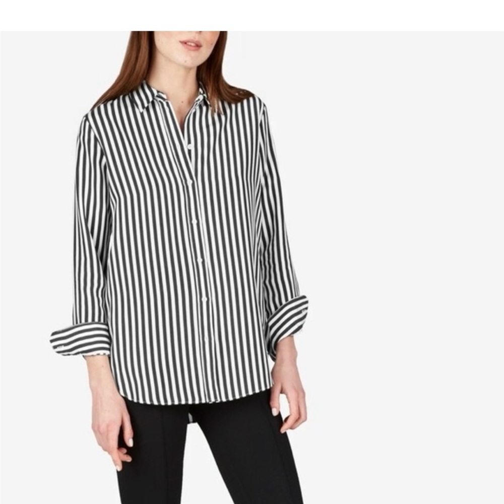 Everlane Silk Striped Blouse Size 8
